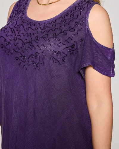 Фіолетове жіноче пляжне плаття-покривало - Одяг