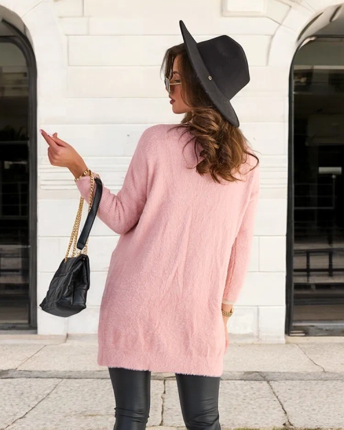 Рожевий жіночий кардиган