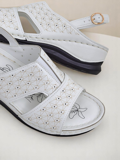 Royalfashion Dámské sandály s nízkým klínkem Comfort Chic