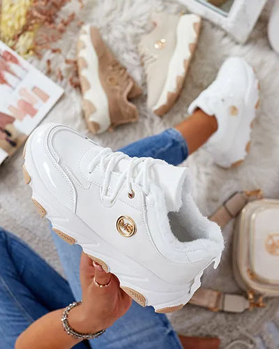 Royalfashion Dámské zateplené tenisky Caroz