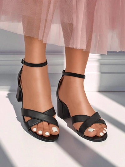 Royalfashion Жіночі босоніжки на блочному підборі Eleganza Strap