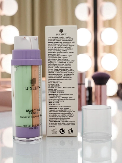 Krém 2 v 1 se zelenou bází pod make-up a make-upem- neutralizuje zarudnutí