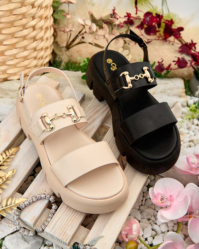 Royalfashion Dámské sandály na platformě z ekokůže Avemil