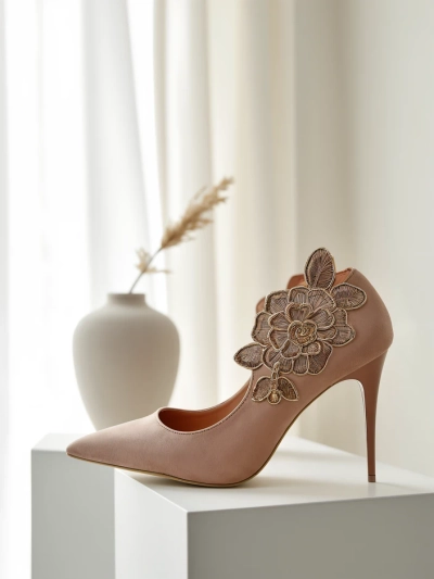 Royalfashion жіночі туфлі на шпильці з квітами Sollabe