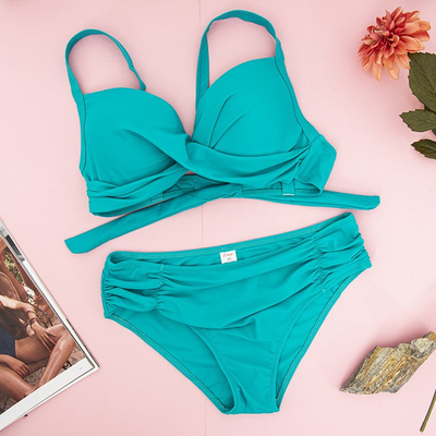 Dámské tyrkysové dvoudílné plavky - Spodní prádlo