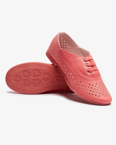 Рожеві дитячі ажурні мокасини Janno- Footwear