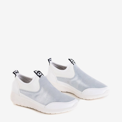 Bílé a stříbrné dámské sportovní boty Jadena - Obuv