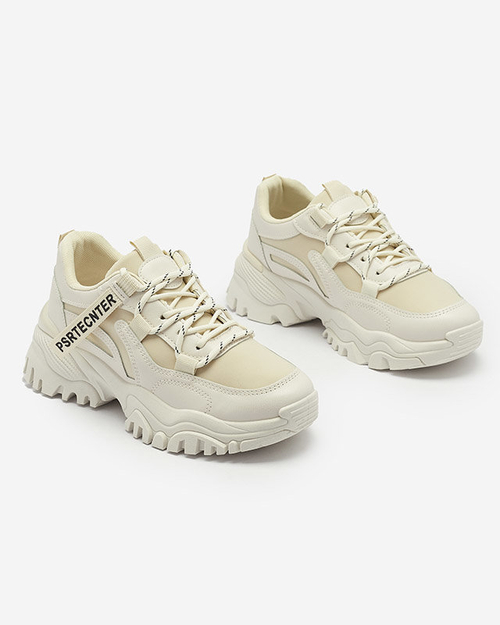 Бежеві жіночі кросівки спортивні Evilpo- Footwear