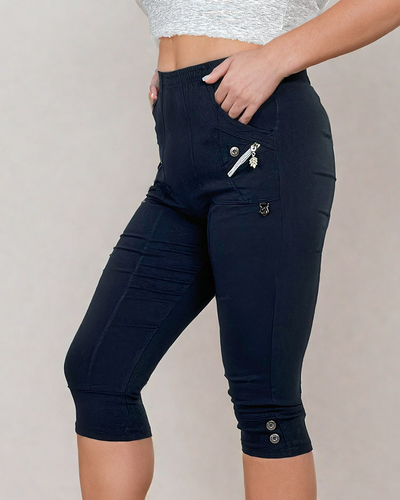 Royalfashion Dámské látkové kalhoty 7/8 PLUS SIZE