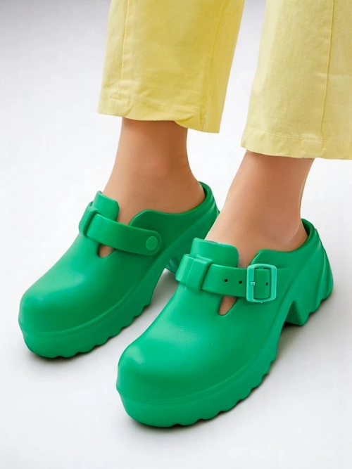 Royalfashion Жіночі гумові сандалі на підборах Voxones