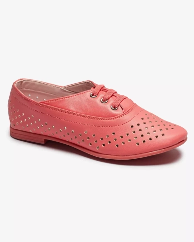Рожеві дитячі ажурні мокасини Janno- Footwear