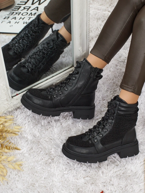 Жіночі ботильйони-робочі черевики з хутром Ardella