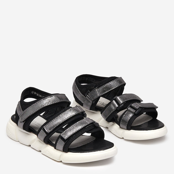 Босоніжки для дівчат на липучках з графіту Mumin - Footwear