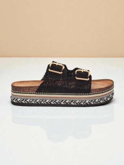 Royalfashion Жіночі босоніжки на платформі з пряжками CorkStyle