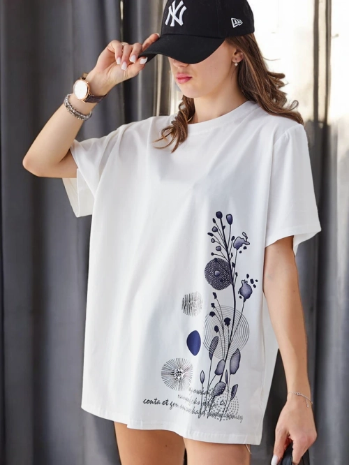 Royalfashion Жіноча бавовняна футболка з принтом