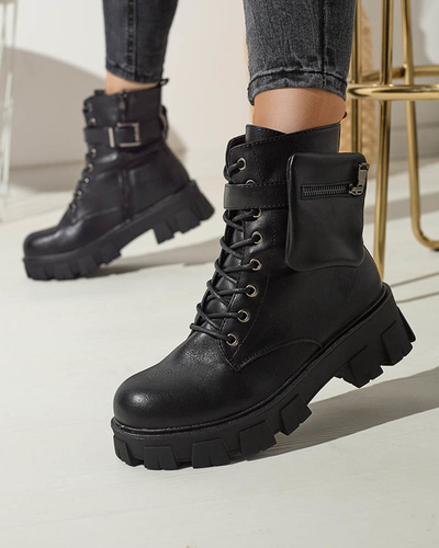 OUTLET Чорні жіночі черевики-баггі з сумкою Feffle- Footwear