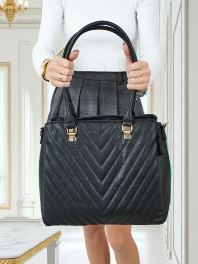 Dámská shopper kabelka z eko kůže s ražbou Corvella