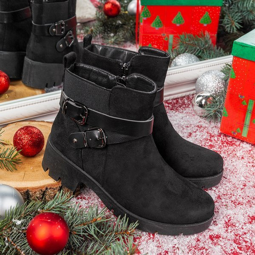 Чорні плоскі ботильйони Debra - Взуття