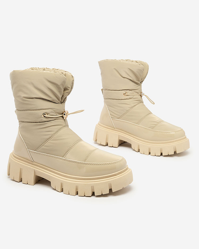 Royalfashion Dámské sněhule ve světle hnědé barvě Sadella