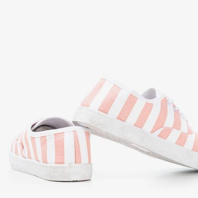 Růžové dámské pruhované tenisky Anchor - Footwear 1