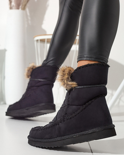 Чорні жіночі зимові черевики Oiu