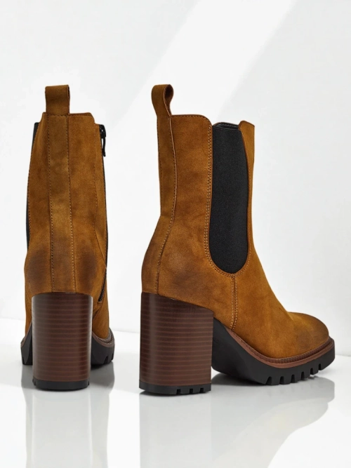 Ботильйони жіночі еко замшеві на підборах Soreya