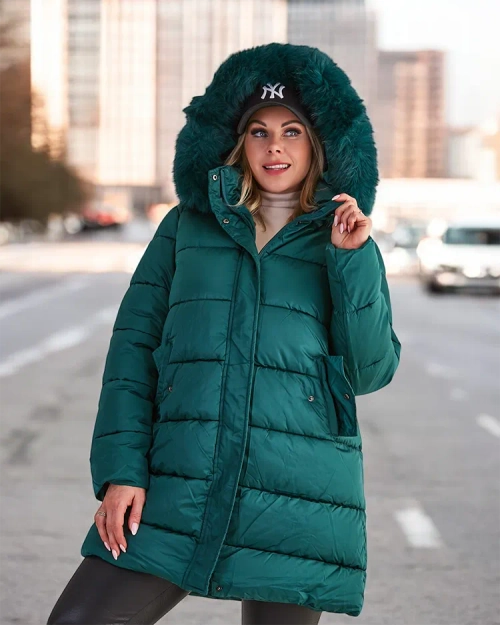 Жіноча стьобана зимова куртка Royalfashion