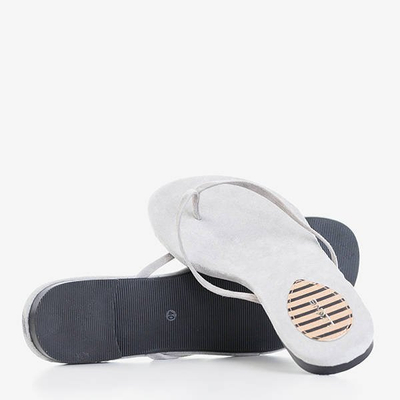 Світло-сірі жіночі шльопанці Lindsa - Взуття