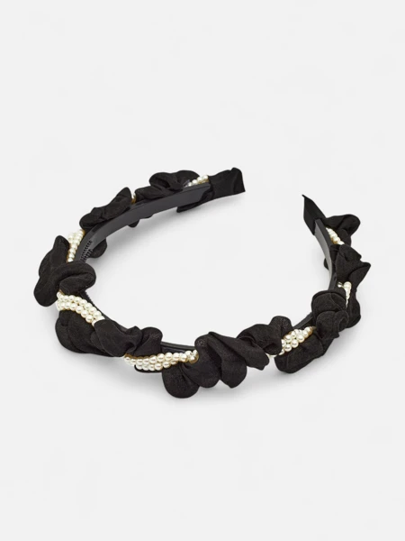 Royalfashion Čelenka do vlasů s řasením a perličkami