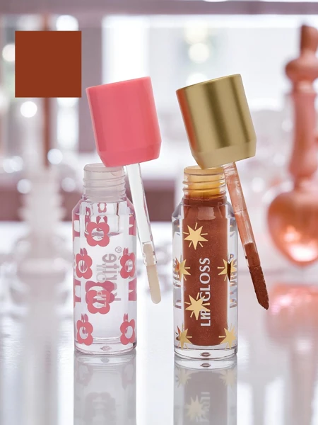 Lesk na rty s třpytkami a bezbarvý lesk 2v1 Soft Blush