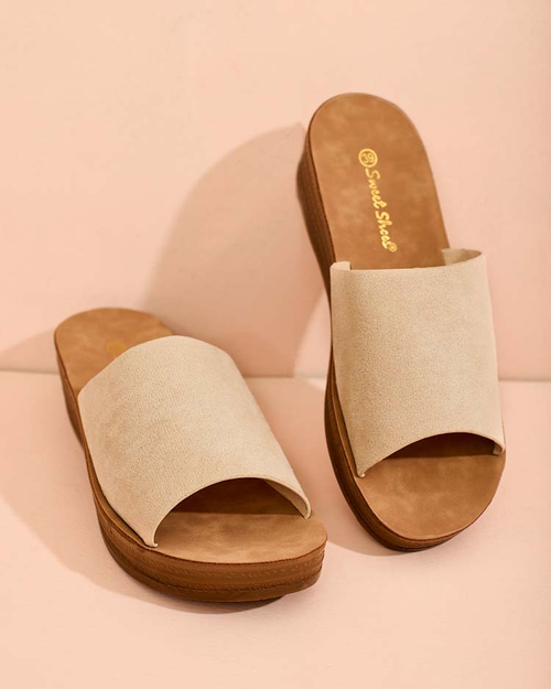 Royalfashion Жіночі шльопанці Saffil на низьких підборах