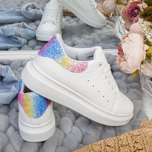 Білі кросівки з блискучою вставкою Tricky - Взуття