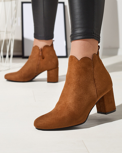 Жіночі черевики з екозамші коричневого кольору Kernag- Footwear