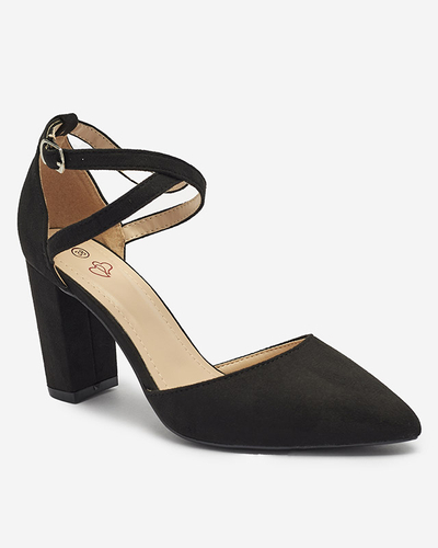 Černé dámské lodičky na šněrování Amagy- Obuv