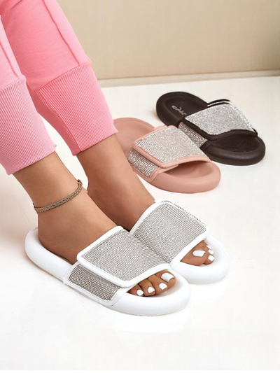 Royalfashion Dámské pantofle na ploché podrážce Sparkle Step