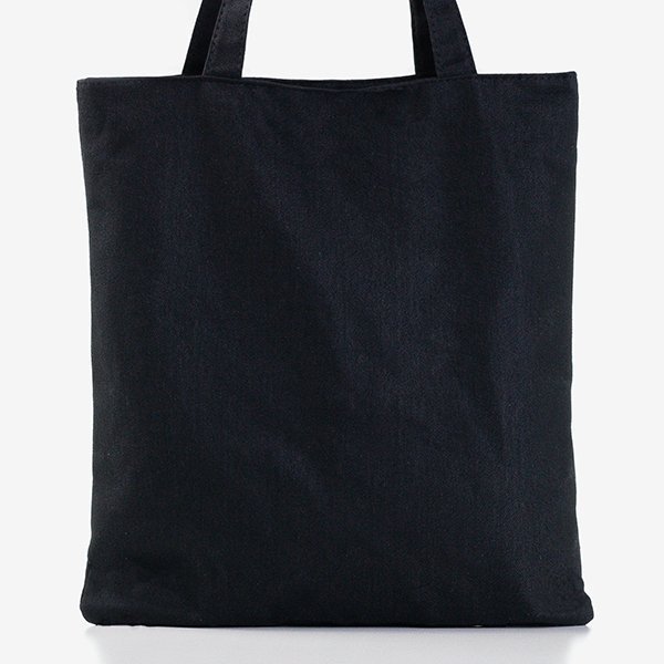 Dámská černá taška s ozdobným odznakem - Kabelky