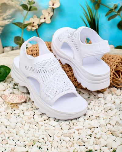 Royalfashion Жіночі босоніжки з верхом з цирконієм Alebin