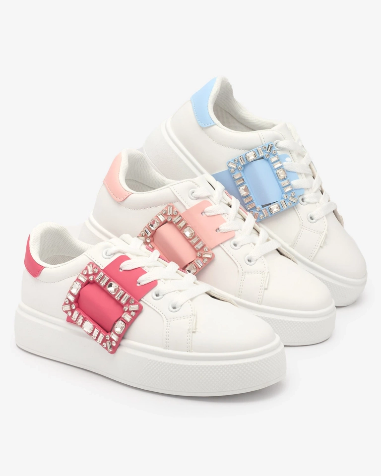 Bílo-světle růžové dámské sportovní tenisky Serbs - Obuv