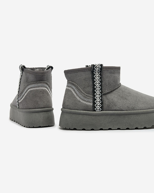 Royalfashion Жіночі короткі черевики а-ля снігоступи з орнаментом Erititta