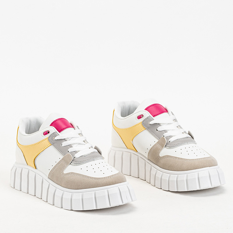 Béžová a bílá dámská sportovní obuv Nortelo - Obuv