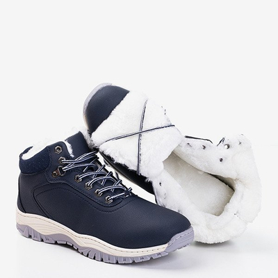 Чоловічі білі та темно-сині утеплені черевики Slavkos - Взуття