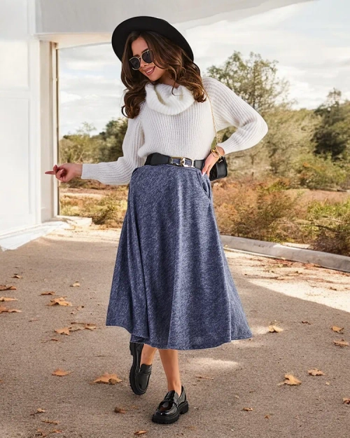 Спіраль Фешн Жіноча міді-спідниця