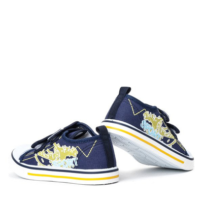 Granatowe sportowe chłopięce buty Norn - Obuwie