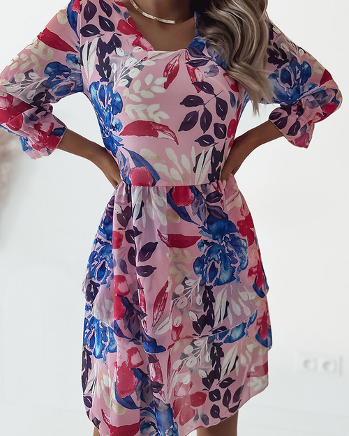 Жіноча квіткова міні-сукня Royalfashion