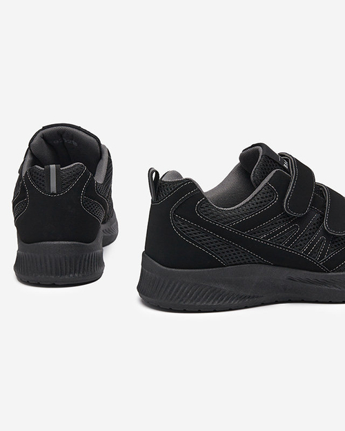 Сіро-чорні чоловічі туфлі на липучках Benire - Взуття