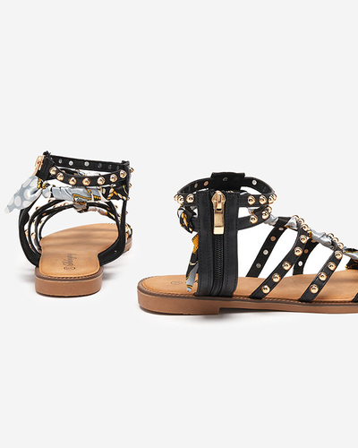 Dámské černé sandály s jety Womer- Footwear