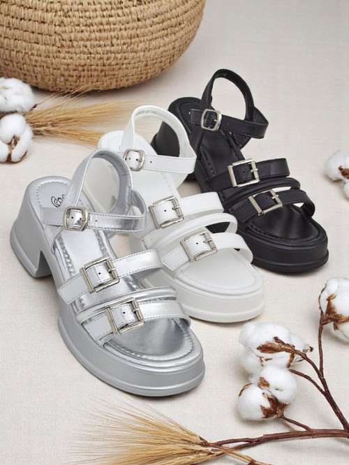 Royalfashion Жіночі босоніжки на низькому каблуці Otteze