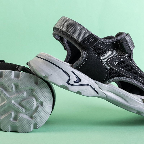 Чорні дитячі сандалі на липучках Asitop