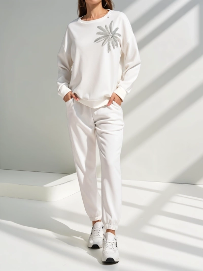 Royalfashion dámský viskózový set s květinou