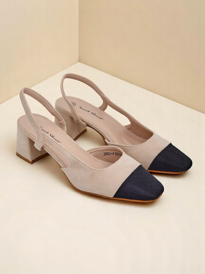 Royalfashion Dámské lodičky na nízkém podpatku s ozdobnou špičkou Eleganzo